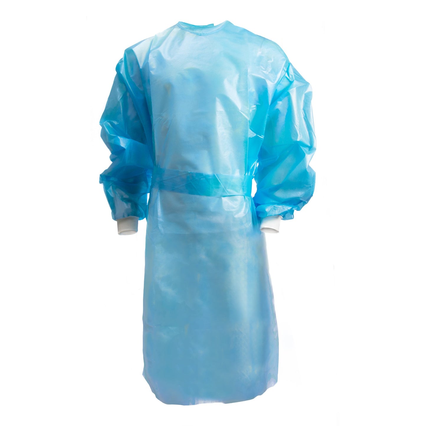 McKesson Chemotherapy Procedure Gown Large Blue NonSterile AAMI Level 2 / ASTM D6978 Disposable (1177928_CS)
