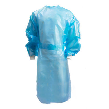McKesson Chemotherapy Procedure Gown Large Blue NonSterile AAMI Level 2 / ASTM D6978 Disposable (1177928_CS)