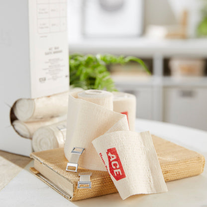 3M™ ACE™ Elastic Bandage 3 Inch X 5 Yard Clip Detached Closure Tan NonSterile Standard Compression (621_BX)
