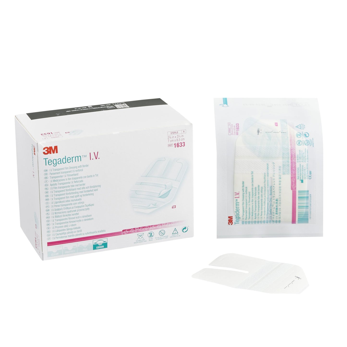 3M™ Tegaderm™ I.V. Dressing Adhesive / Film 2-3/4 X 3-1/4 Inch Sterile (331679_BX)