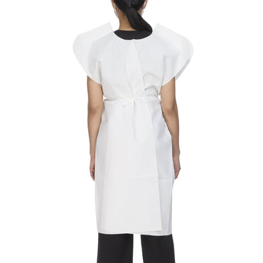 McKesson Patient Exam Gown One Size Fits Most White Disposable (906756_CS)