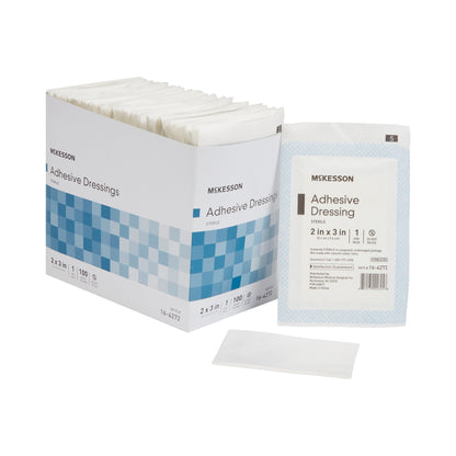 McKesson Non-Adherent Dressing with Adhesive 2 X 3 Inch Sterile 1 per Pack (1088663_EA)