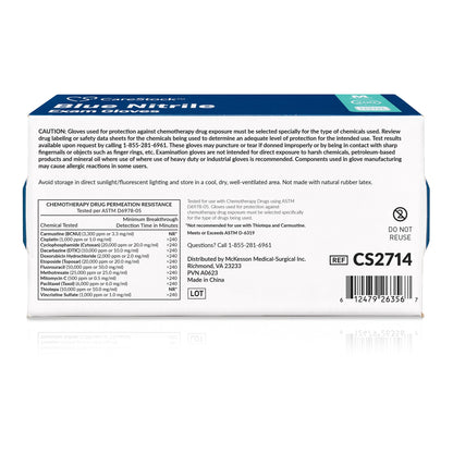 CareStock™ Exam Glove Medium NonSterile Nitrile Standard Cuff Length Textured Fingertips Blue Chemo Tested (1230897_CS)