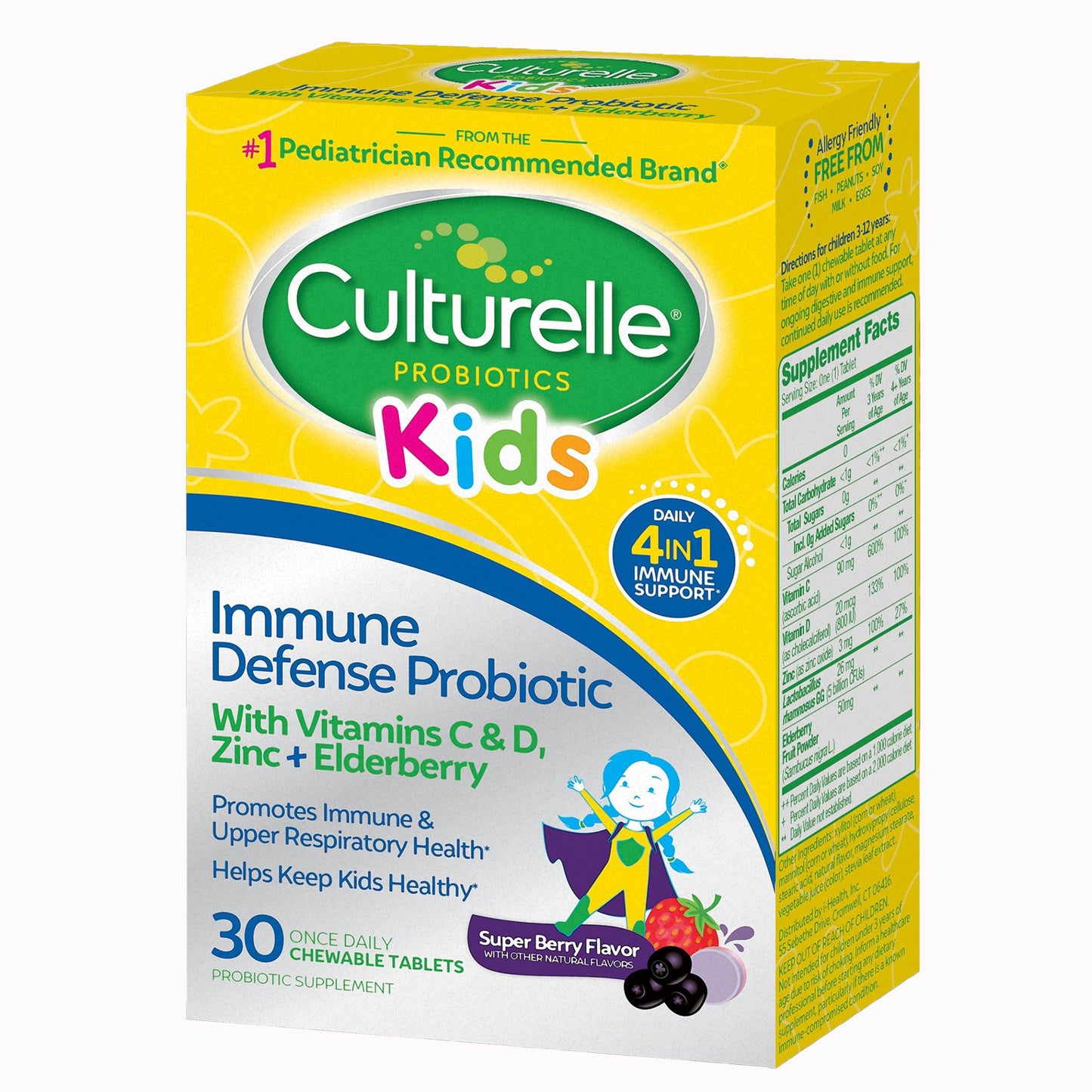 Culturelle® Probiotic Dietary Supplement 30 per Box Chewable Tablet (1268963_BX)