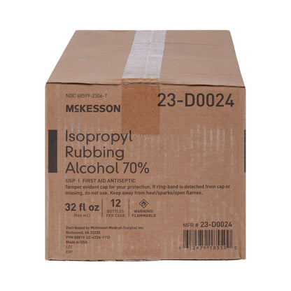 McKesson Brand Antiseptic Isopropyl Alcohol Topical Liquid 32 oz. Bottle (556517_CS)