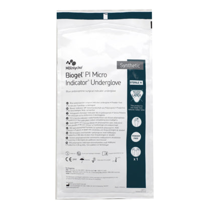 Biogel® PI Micro Indicator® Underglove Surgical Underglove Size 7.5 Sterile Polyisoprene Standard Cuff Length Smooth Blue Chemo Tested (1011914_BX)