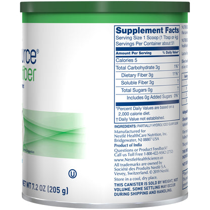 Nutrisource® Fiber Oral Supplement Unflavored Powder 7.2 oz. Canister (777274_EA)