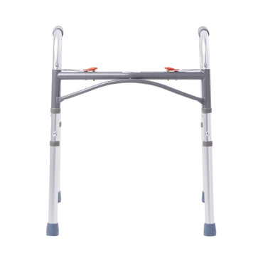 McKesson Dual Release Folding Walker Adjustable Height Aluminum Frame 350 lbs. Weight Capacity 25 to 32 Inch Height (1065260_CS)