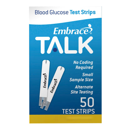 Embrace Blood Glucose Test Strips 50 Strips per Pack (1159731_BX)
