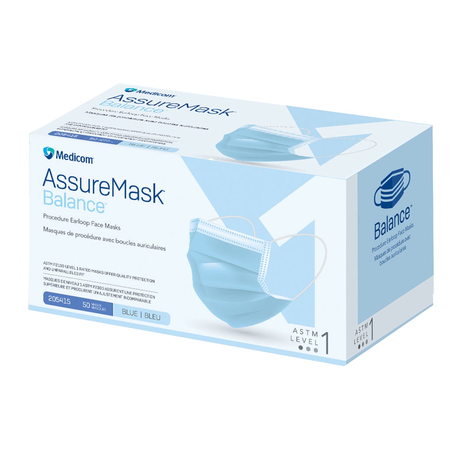 AssureMask Balance™ Procedure Mask ASTM Level 1 Earloops One Size Fits Most (1223725_BX)