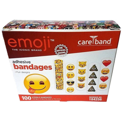emoji™ Adhesive Strip 3/4 X 3 Inch Plastic Rectangle Kid Design (Emojis) Sterile (1055780_BX)