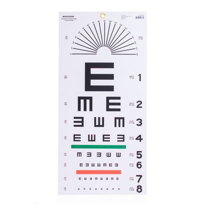 McKesson Eye Chart 20 Foot Distance Acuity Test (1038450_EA)