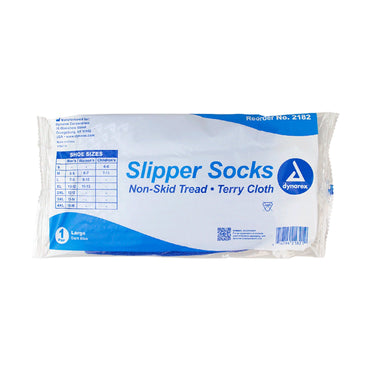 Dynarex Slipper Socks Unisex Adult Large Single Tread Single Patient Use Blue (826645_EA)