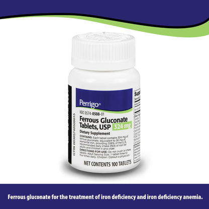 Perrigo Mineral Supplement Iron 324 mg Strength Tablet 100 per Bottle (734950_BT)
