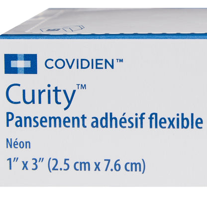 Curity™ Adhesive Strip 1 X 3 Inch Fabric Rectangle Neon Sterile (764639_CS)