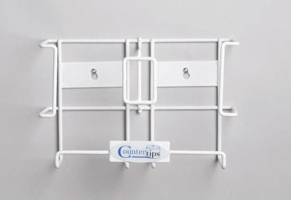 Countertips™ Glove Box Holder Horizontal or Vertical Mounted 2-Box Capacity White 7-1/2 X 11-3/4 Inch Coated Wire (563492_EA)
