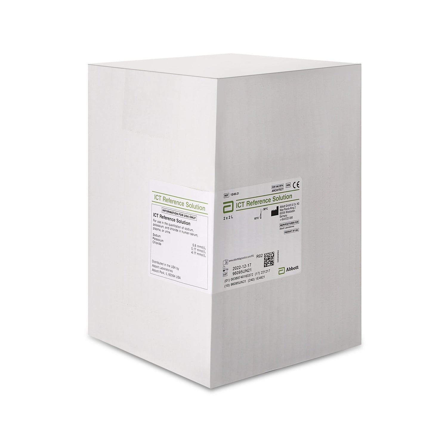 Architect™ ISE Reference Solution 2 X 1.75 mL For Architect c16000 Analyzers (867676_BX)