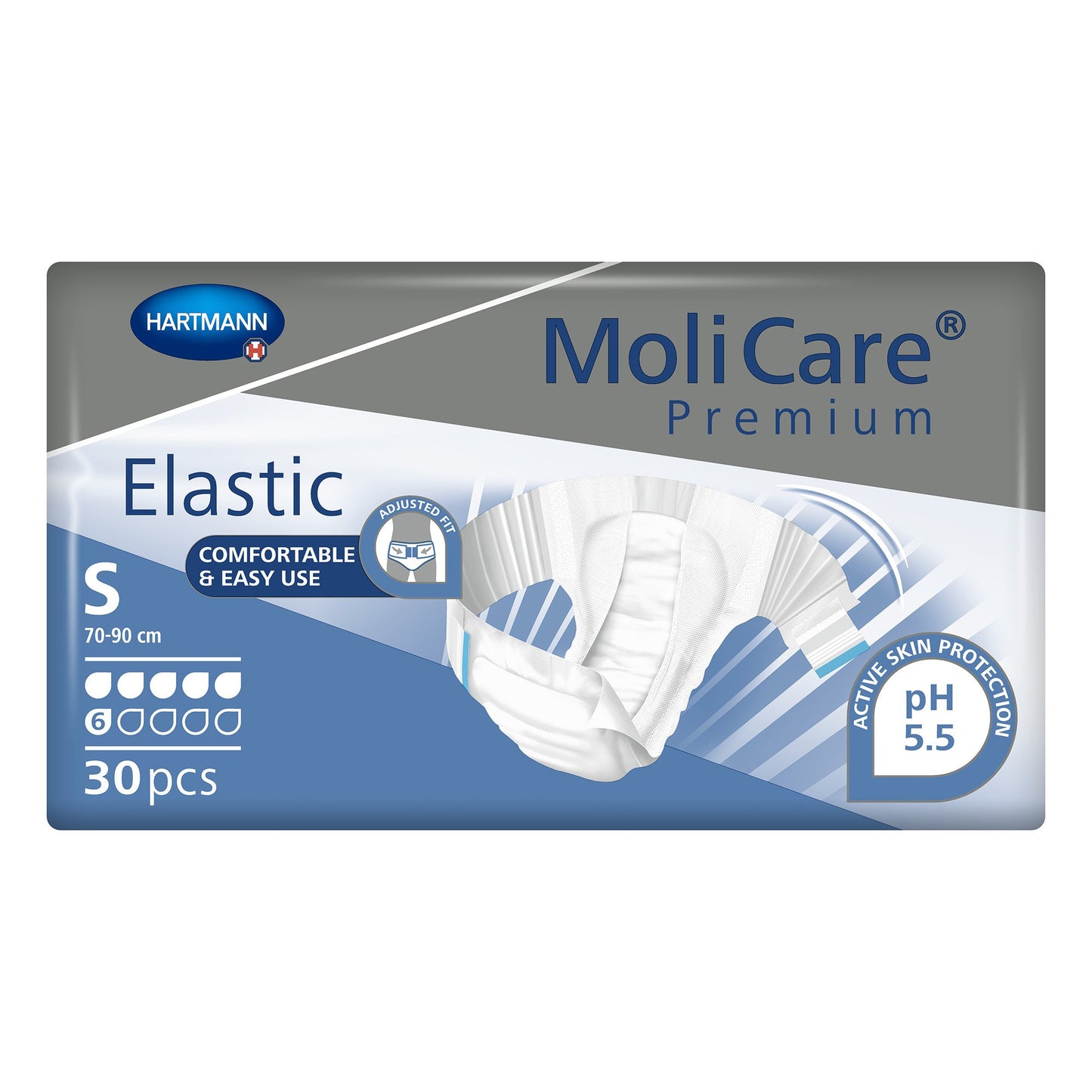 MoliCare® Premium Elastic 6D Unisex Adult Incontinence Brief Small Disposable Moderate Absorbency (1174286_BG)