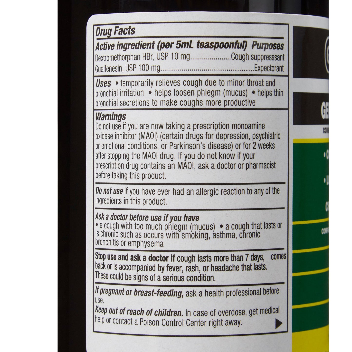Geri-Care® Cold and Cough Relief 100 mg - 10 mg / 5 mL Strength Syrup 16 oz. (633798_CS)