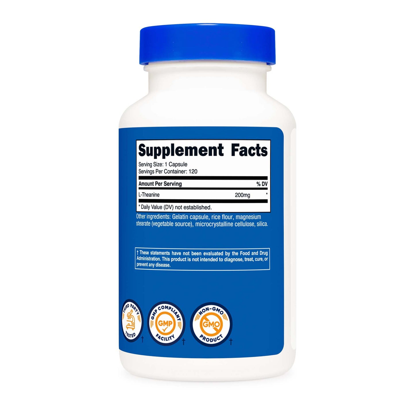 nutricost® Dietary Supplement L-Theanine 200 mg Strength Capsule 120 Per Bottle (1270257_BT)