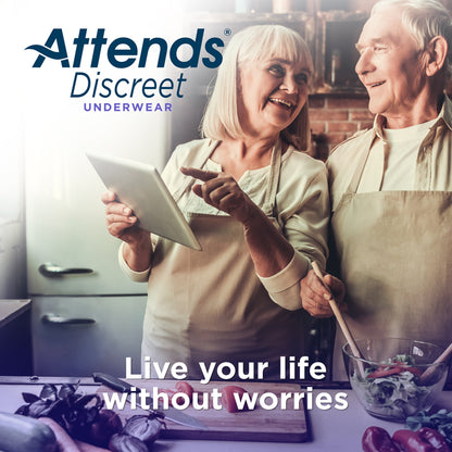 Attends® Discreet Female Adult Absorbent Underwear Pull On with Tear Away Seams Large Disposable Heavy Absorbency (1039111_BG)