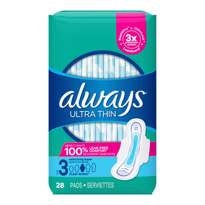 Always® Ultra Thin Feminine Pad With Wings Super Absorbency (1231748_PK)