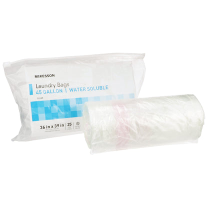 McKesson Hot Water Soluble Laundry Hamper Bag 40 to 45 gal. 36 X 39 Inch Disposable (1147892_PK)