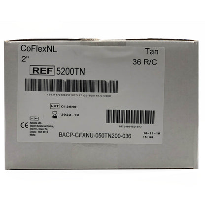 CoFlex® NL Cohesive Bandage 2 Inch X 5 Yard Self-Adherent Closure Tan NonSterile 12 lbs. Tensile Strength (364341_CS)