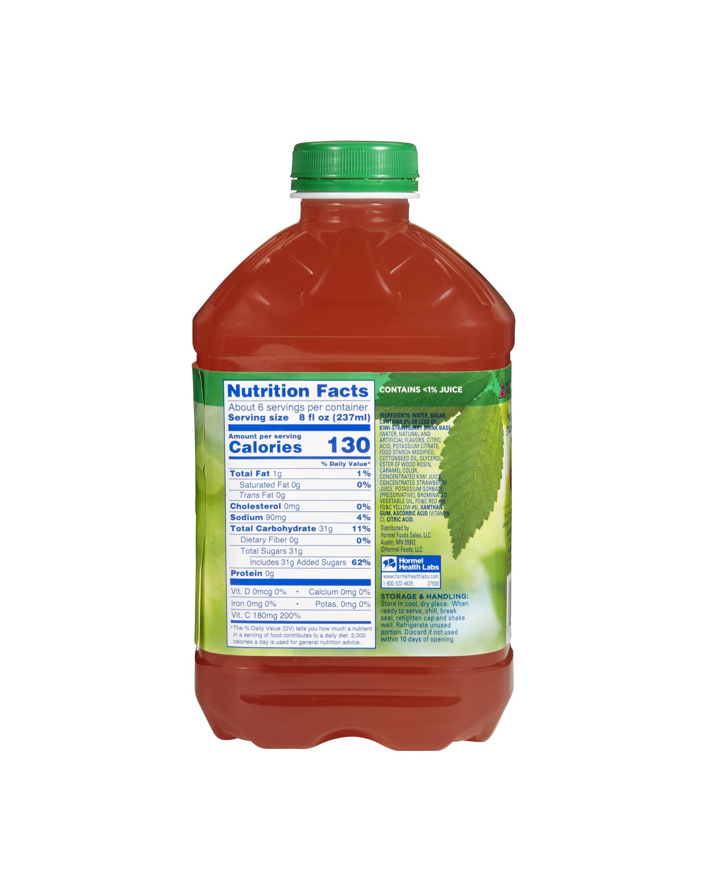 Thick & Easy® Thickened Beverage 46 oz. Bottle Kiwi Strawberry Flavor Liquid IDDSI Level 2 Mildly Thick (671147_CS)