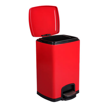 McKesson Trash Can 20 Quart / 5 gal. Red Metal Square (1223689_CS)