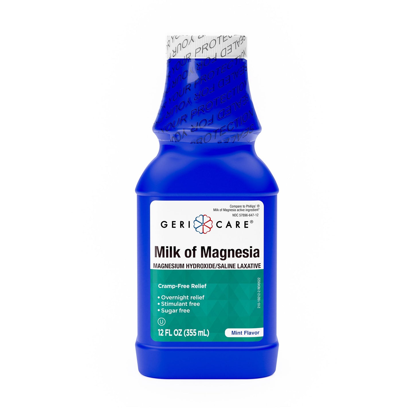 Milk of Magnesia Laxative Mint Flavor Liquid 12 oz. Magnesium Hydroxide (864441_CS)