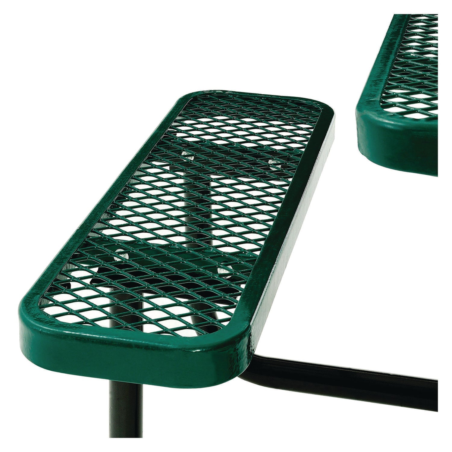 global-industrial-expanded-steel-picnic-table-square-81-x-81-x-29-5-green-top-green-base-legs-gbe277151gn_2