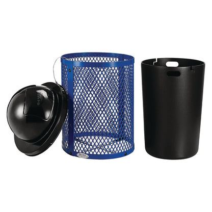 global-industrial-outdoor-diamond-steel-trash-can-36-gal-dome-lid-blue-gbe261948bl_2