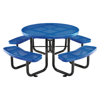 global-industrial-perforated-steel-picnic-table-round-46-dia-x-29-5h-blue-top-blue-base-legs-gbe262078bl_1