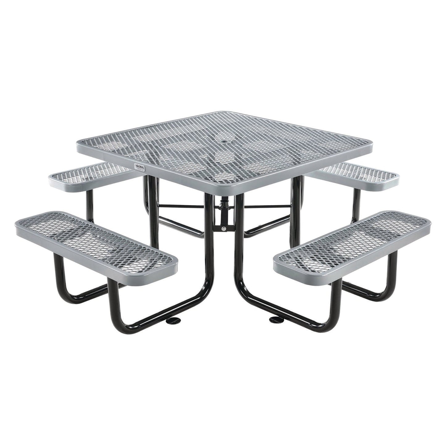 global-industrial-expanded-steel-picnic-table-square-81-x-81-x-29-5-gray-top-gray-base-legs-gbe277151gy_1