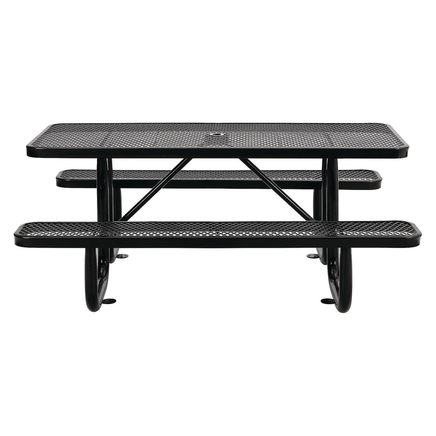 global-industrial-expanded-steel-picnic-table-rectangular-72-x-62-x-29-5-black-top-black-base-legs-gbe277152bk_2