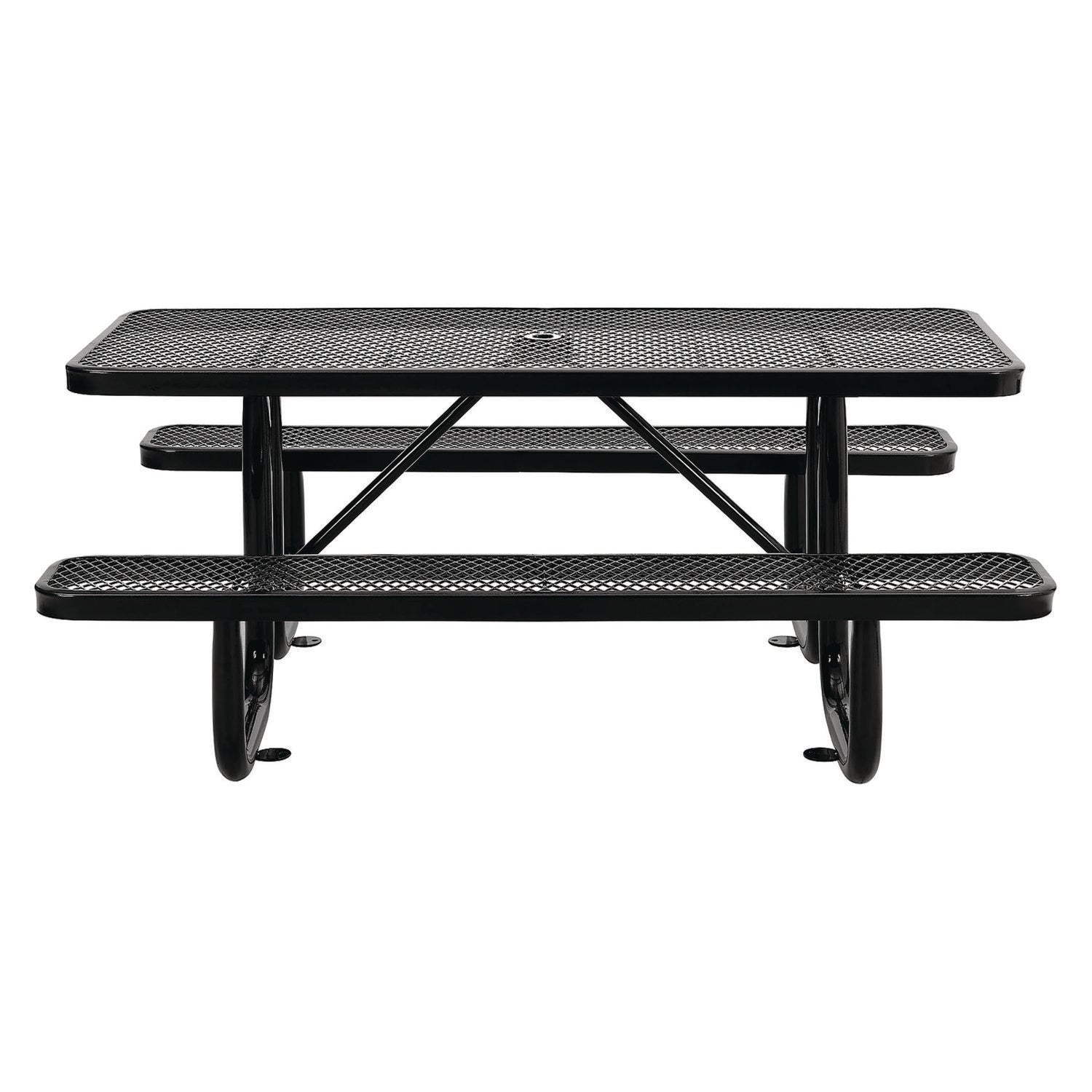 global-industrial-expanded-steel-picnic-table-rectangular-72-x-62-x-29-5-black-top-black-base-legs-gbe277152bk_2