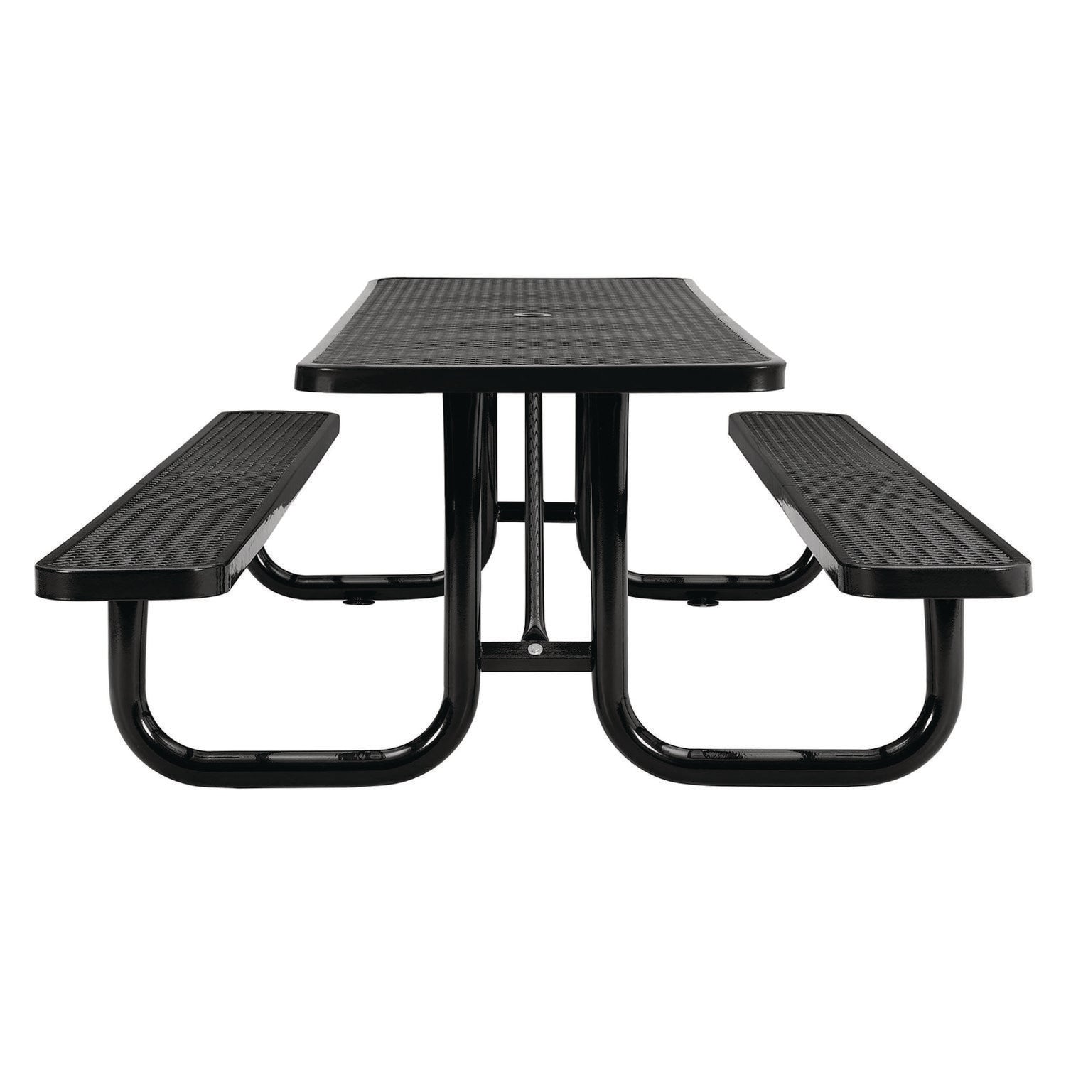 global-industrial-expanded-steel-picnic-table-rectangular-96-x-62-x-29-5-black-top-black-base-legs-gbe277153bk_3
