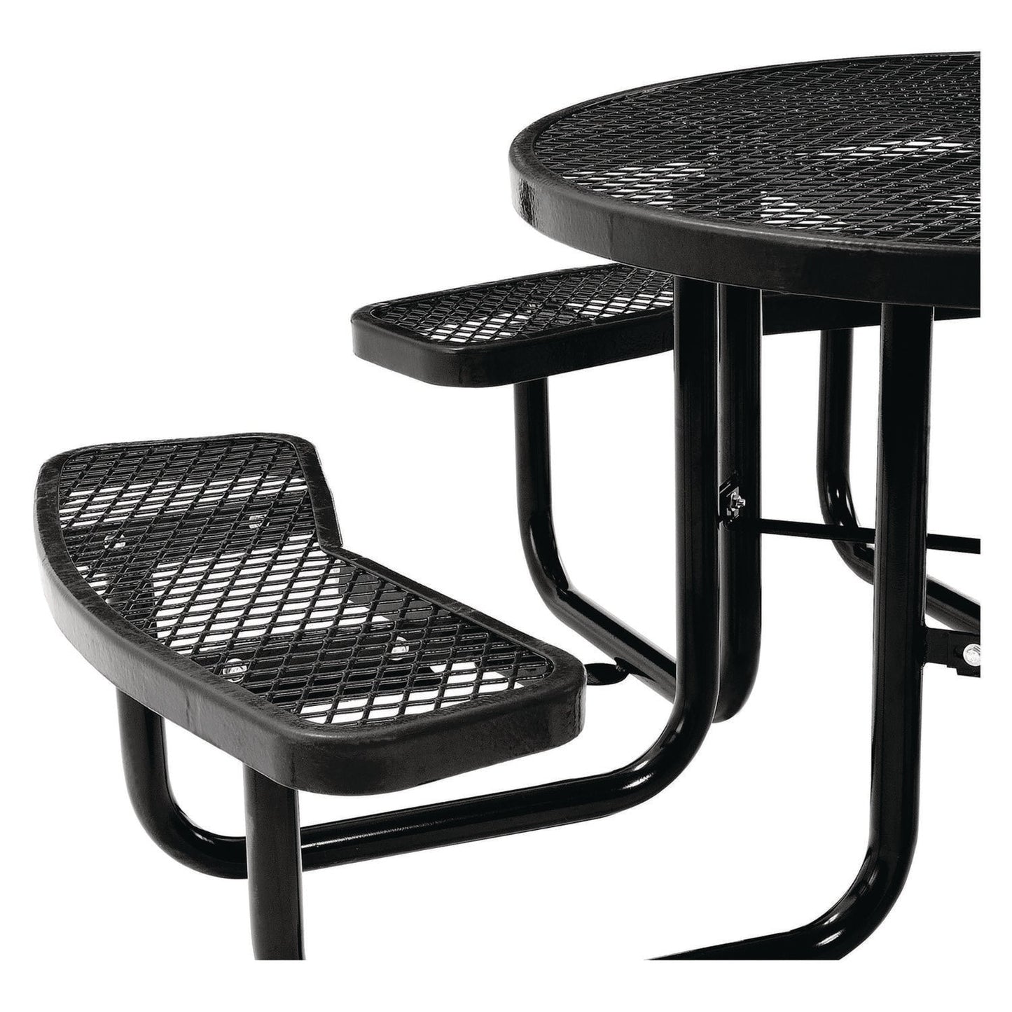global-industrial-expanded-steel-picnic-table-round-46-dia-x-29-5h-black-top-black-base-legs-gbe277150bk_2
