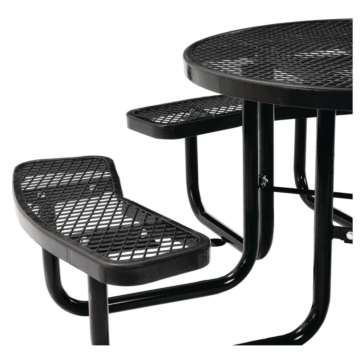 global-industrial-expanded-steel-picnic-table-round-46-dia-x-29-5h-black-top-black-base-legs-gbe277150bk_2