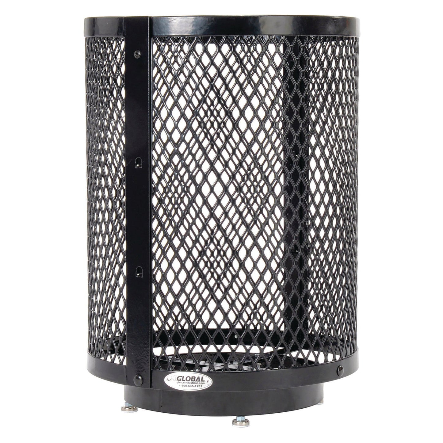 global-industrial-outdoor-diamond-steel-trash-can-with-base-36-gal-black-gbe261948bkd_3