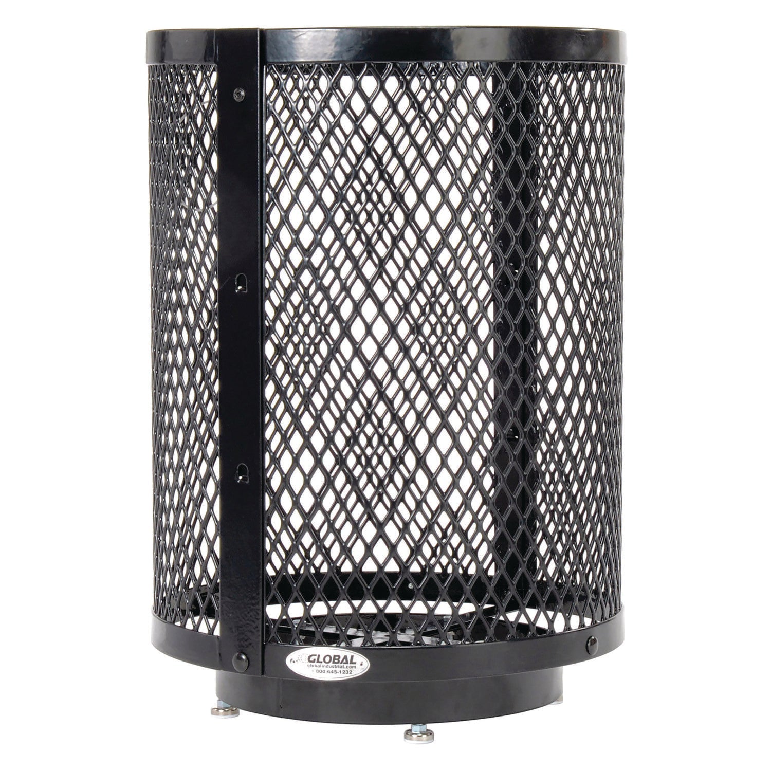 global-industrial-outdoor-diamond-steel-trash-can-with-base-36-gal-black-gbe261948bkd_3
