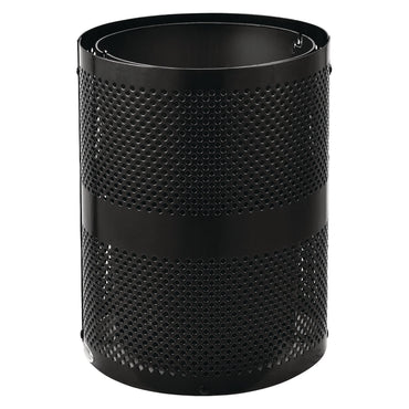 global-industrial-outdoor-perforated-steel-trash-can-with-dome-lid-36-gal-steel-black-gbe261949bk_2