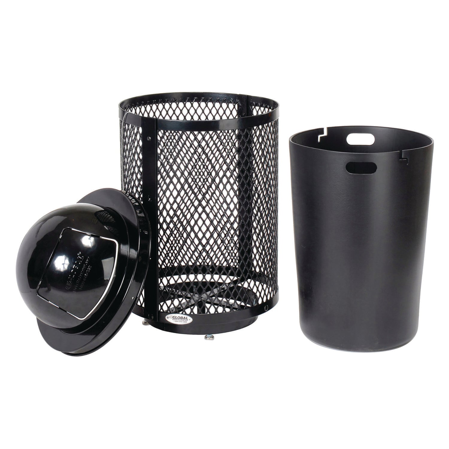 global-industrial-outdoor-diamond-steel-trash-can-with-base-36-gal-black-gbe261948bkd_4