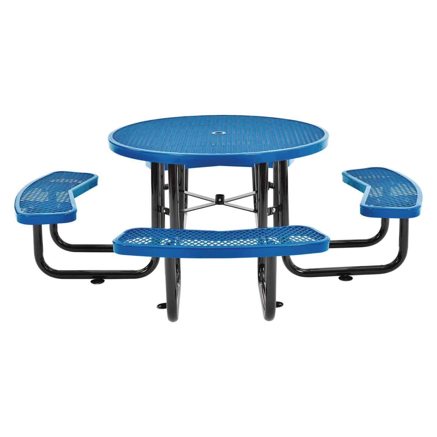 global-industrial-expanded-steel-picnic-table-round-46-dia-x-29-5h-blue-top-blue-base-legs-gbe277150bl_4
