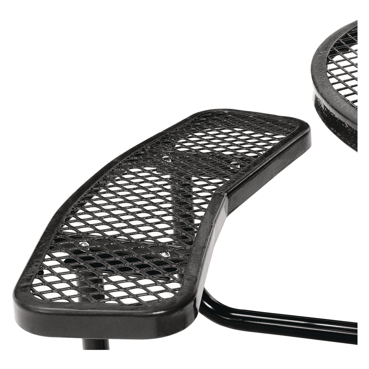 global-industrial-expanded-steel-picnic-table-round-46-dia-x-29-5h-black-top-black-base-legs-gbe277150bk_3