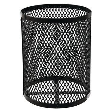 global-industrial-outdoor-diamond-steel-trash-can-rain-bonnet-lid-36-gal-black-gbe261926bk_2