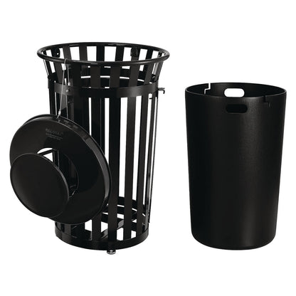global-industrial-outdoor-slatted-steel-trash-can-with-access-door-and-rain-bonnet-lid-36-gal-black-gbe261941bk_2