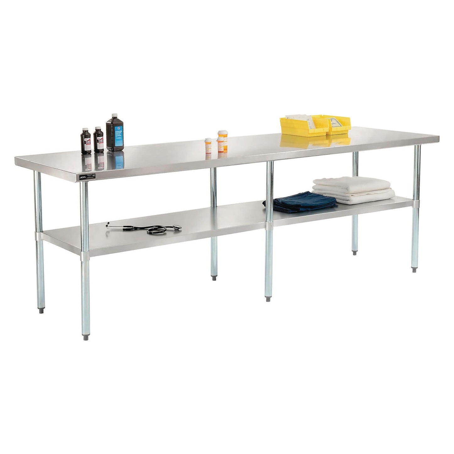 global-industrial-work-table-with-undershelf-rectangular-96-x-30-x-35-silver-top-silver-base-legs-gbe319058_4