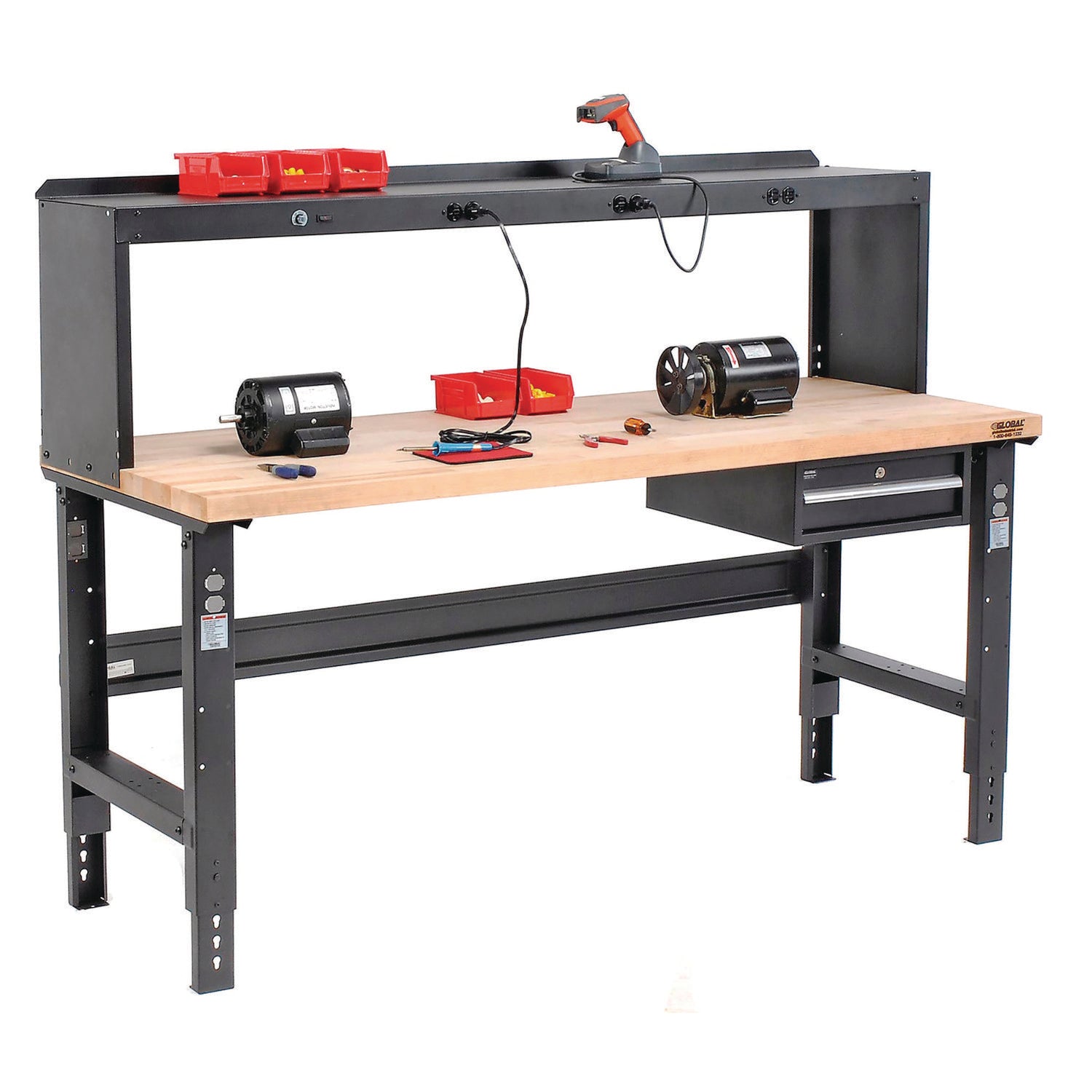 global-industrial-standard-duty-butcher-block-top-adjustable-height-workbench-2-000-lbs-72-x-30-x-30-88-to-36-88-maple-black-gbe183168bk_3